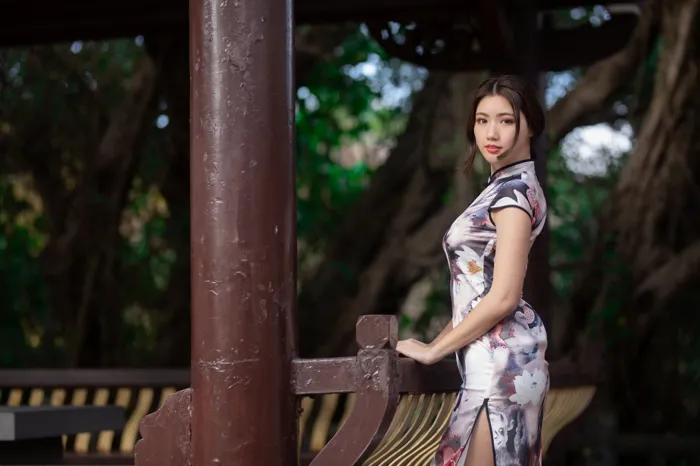 [Mzsock] NO.071 Zhang Lunzhen cheongsam, high heels and beautiful legs, outdoor shot street photography#[52P]-43