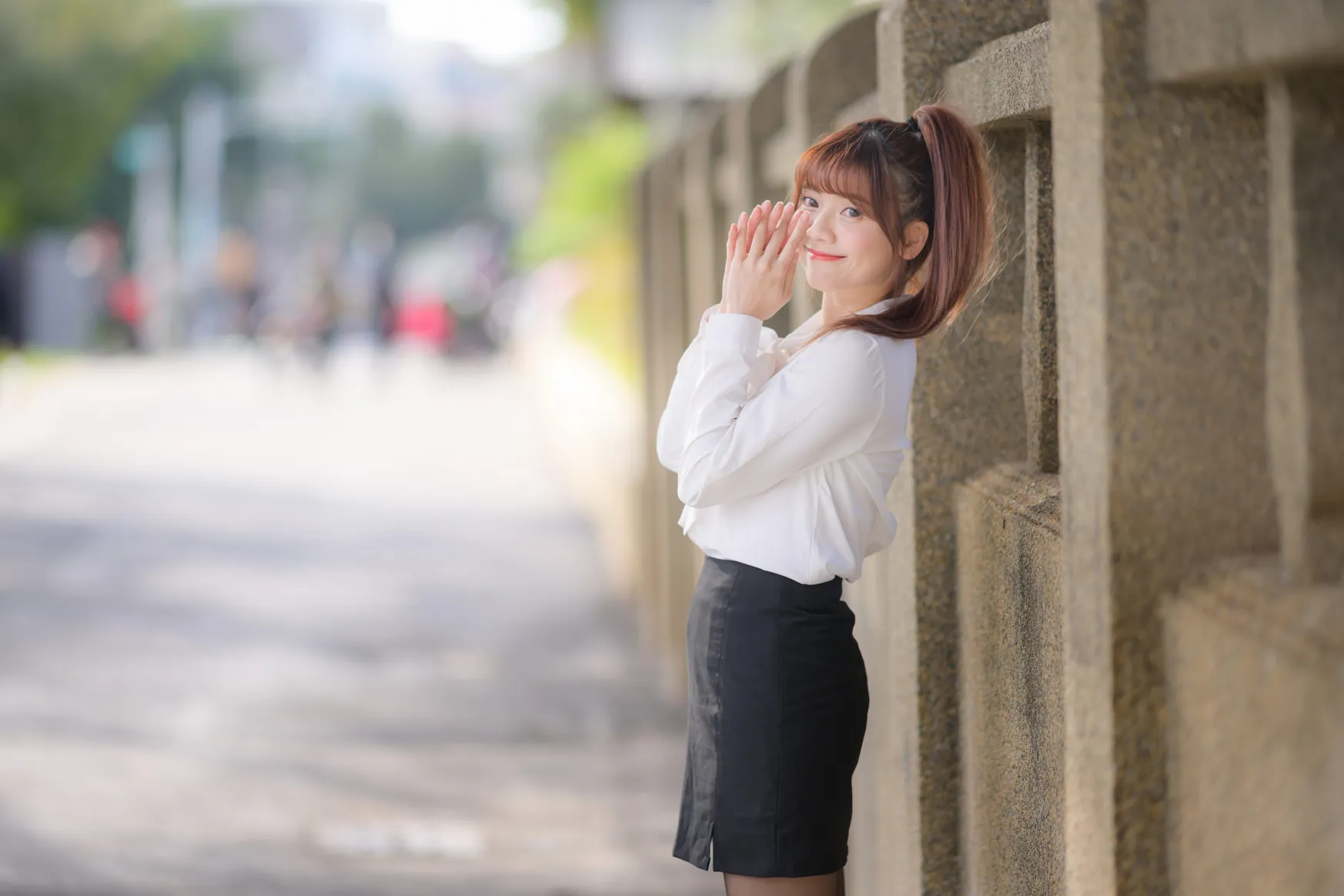 [Mzsock] NO.237 OL black silk uniform high heels street photography#[105P]-7