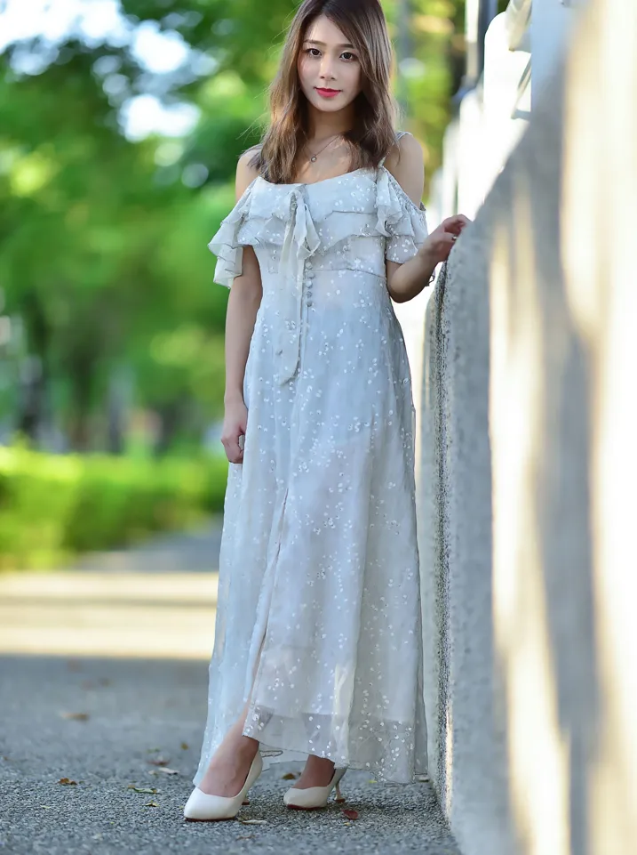 [Mzsock] NO.200 vivi Cao Yuanyuan suspender high-slit long skirt with high heels and beautiful legs street photography#[105P]-31